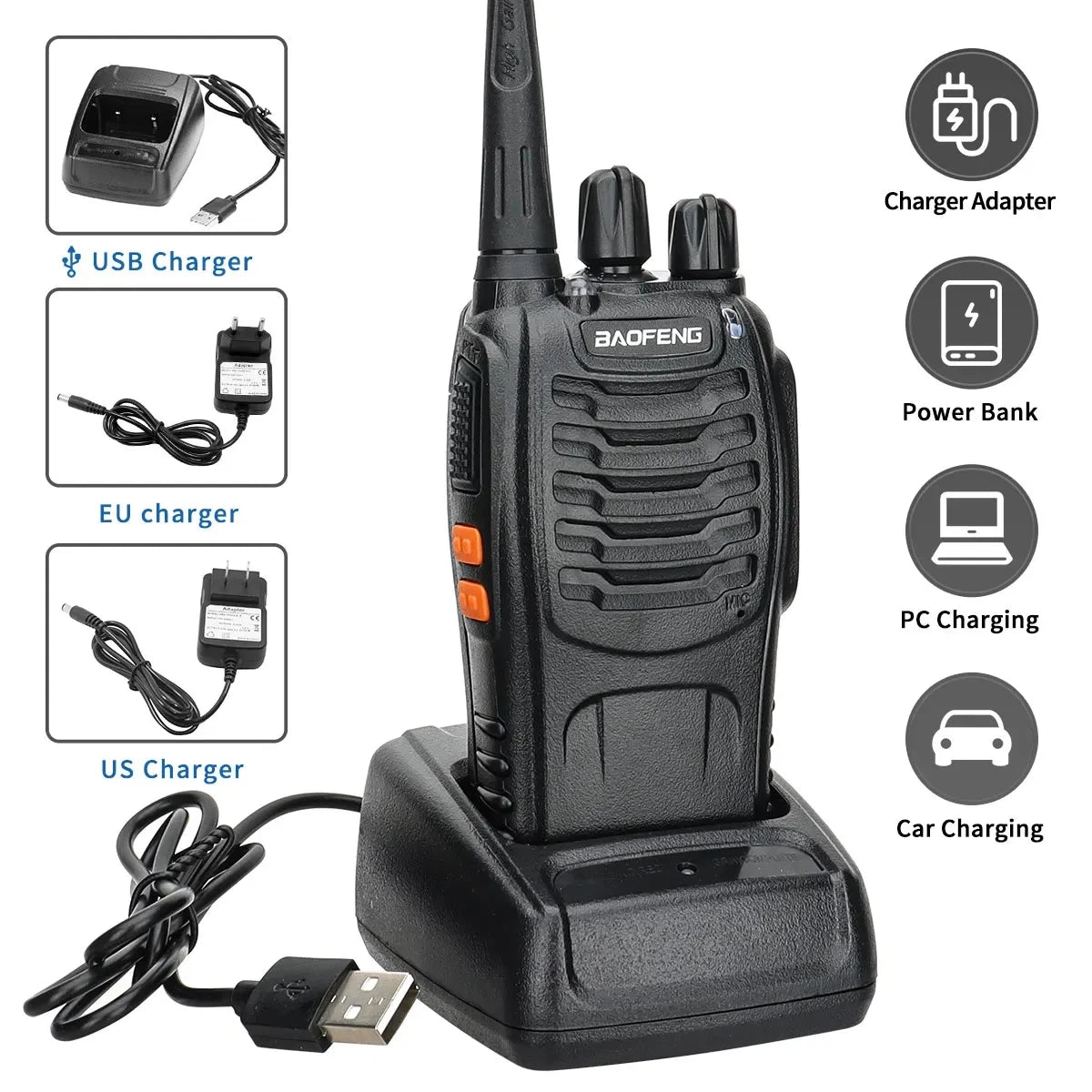 Dual Band Portable Long Range Walkie Talkie