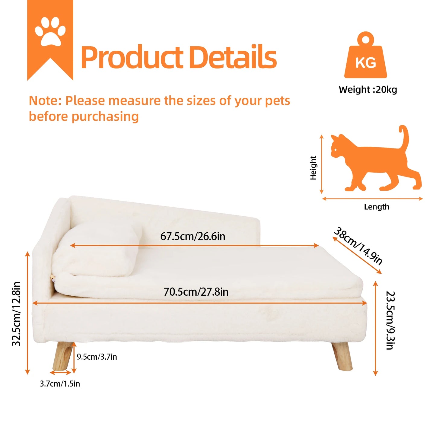 Waterproof Elevated Pet Bed With Cozy Pad