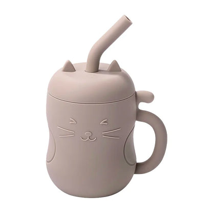 BPA Free  Baby Silicone Straw Cup