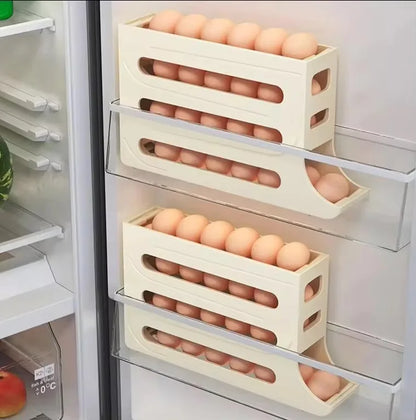 4 Layers Automatic Rolling Egg Organizer