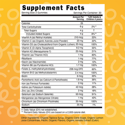 Organic Children's Multi-Vitamin Gummies