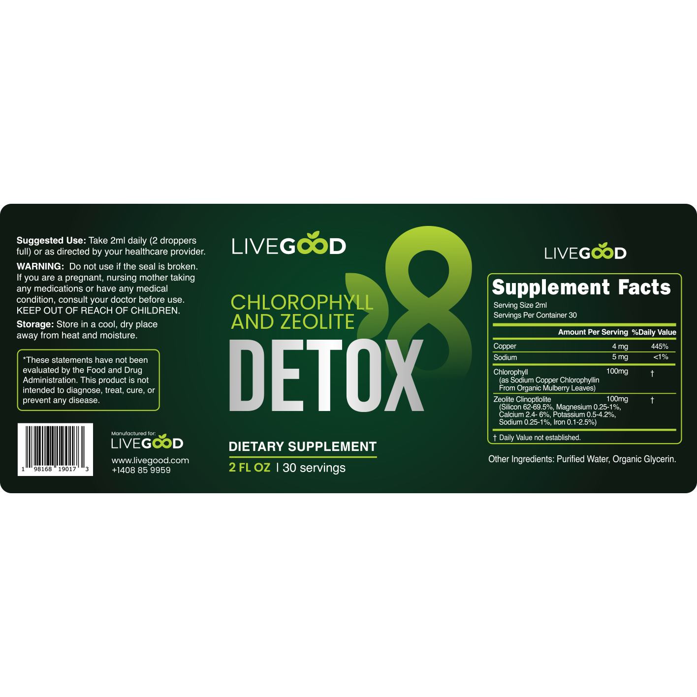 Chlorophyll and Zeolite Detox