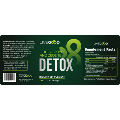 Chlorophyll and Zeolite Detox