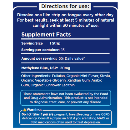 Methylene Blue Nootropic Dissolving Strips